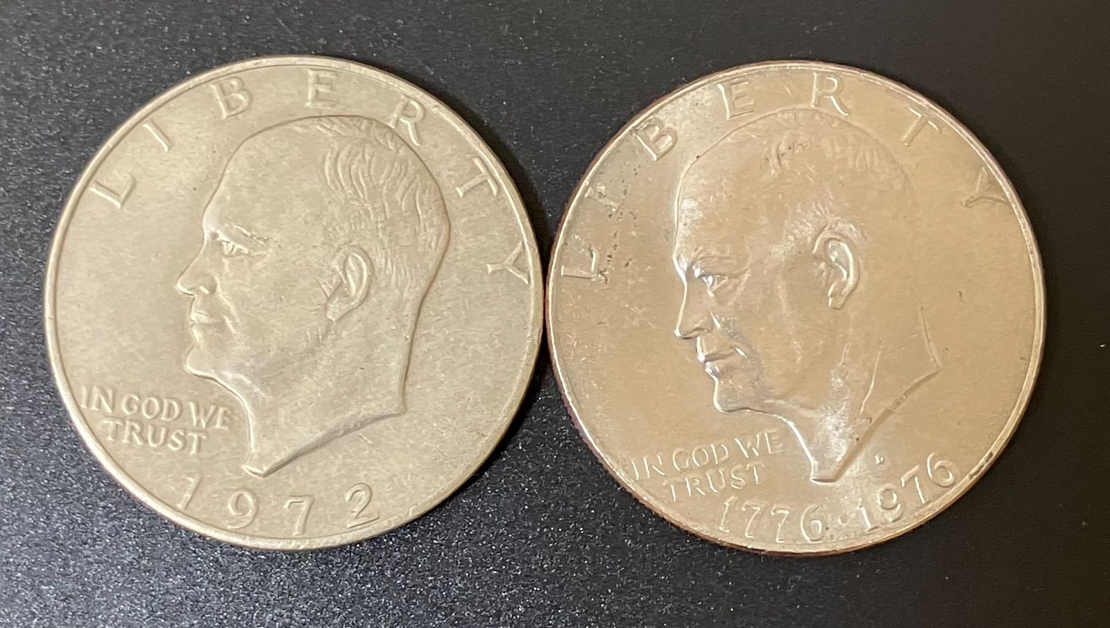 25353】1972年 1776-1976年 1ドルコイン アイゼンハワー 2枚お