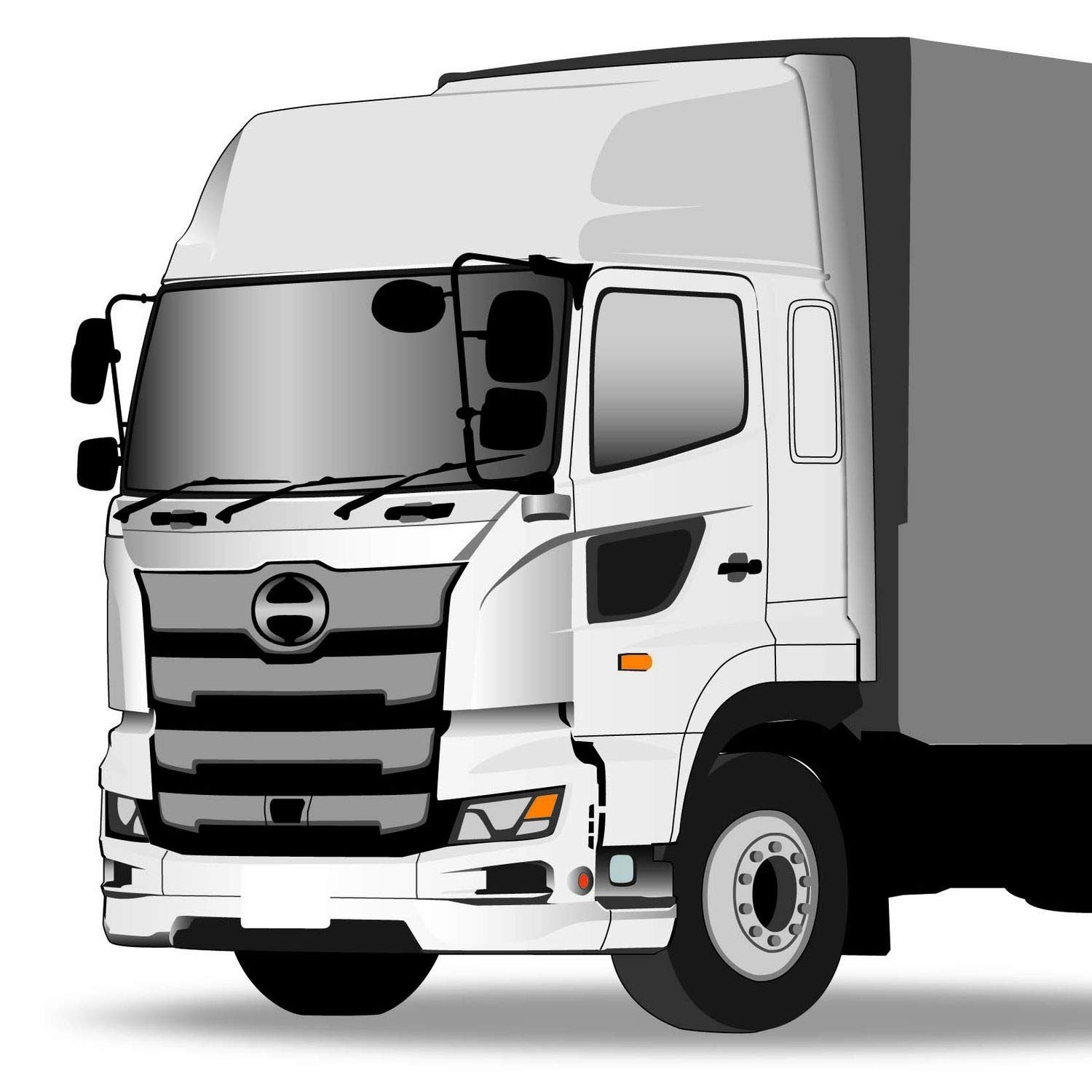 ジェットイノウエ JET INOUE 日野用 エンブレムプレート ウロコタイプ 穴アリ HINO 17プロフィア 524464 BRIGHTFACE_UK