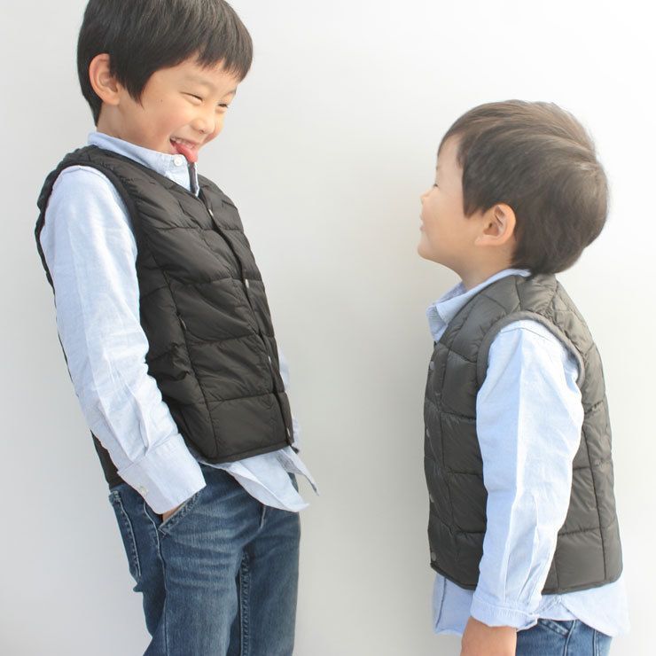キッズ インナーダウンベスト ベスト ダウン ダウンベスト Vネックボタン TAION – KIDSベーシック インナー タイオン TAION(タイオン) ⁄ クルーネック ベーシック 「WEB限定」TAION:100