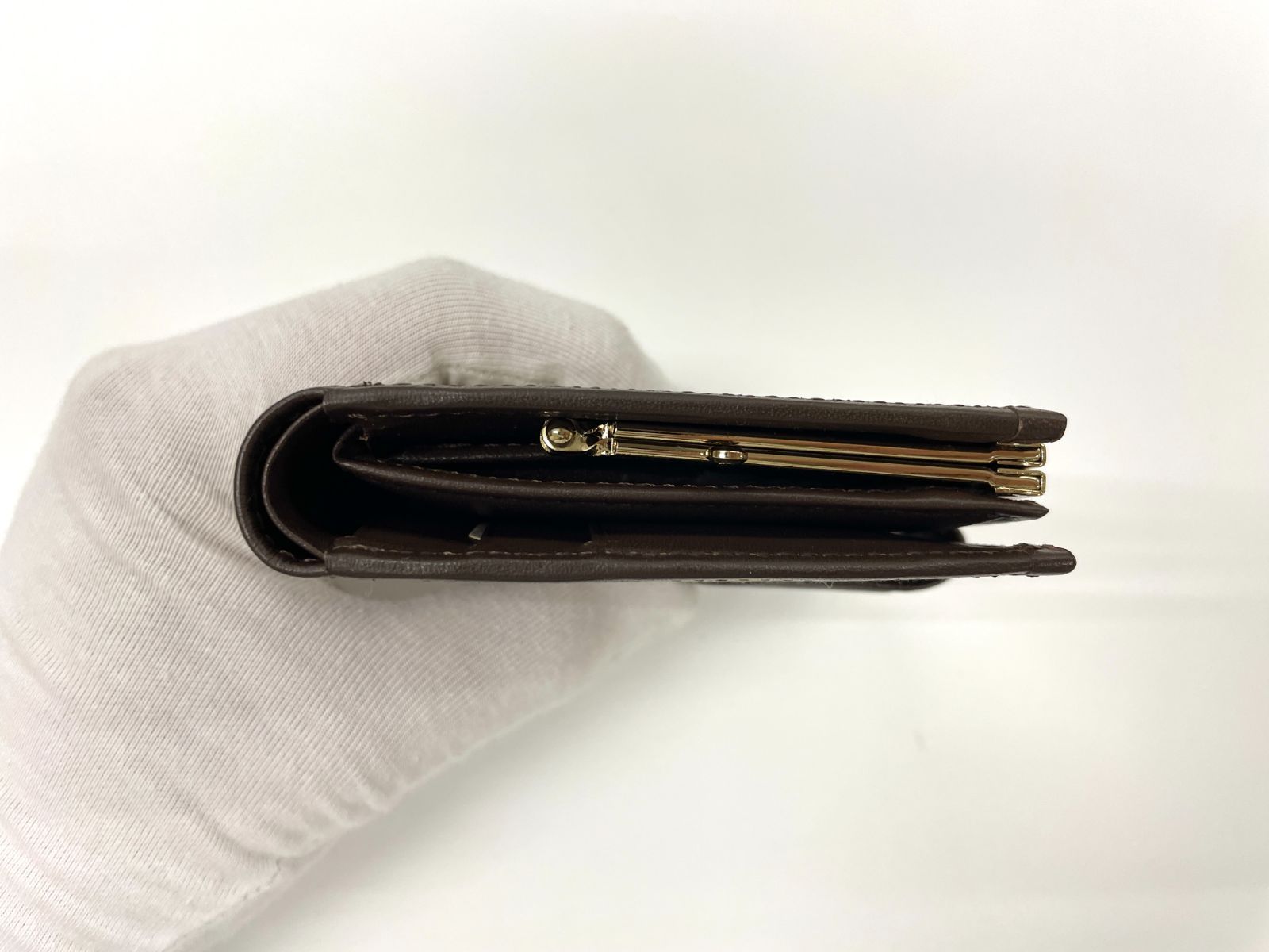 BURBERRY バーバリー ノバチェック レザー 二つ折り財布 がま口