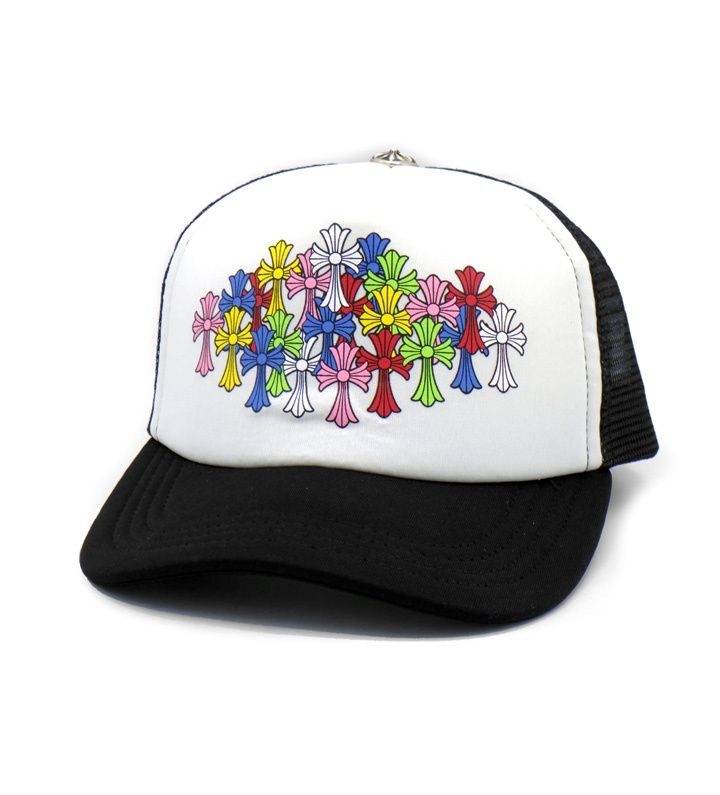 クロムハーツ CHROME HEARTS MULTI COLOR SEMETERY CROSS TRUCKER CAP マルチ セメタリー クロス トラッカー キャップ f26709