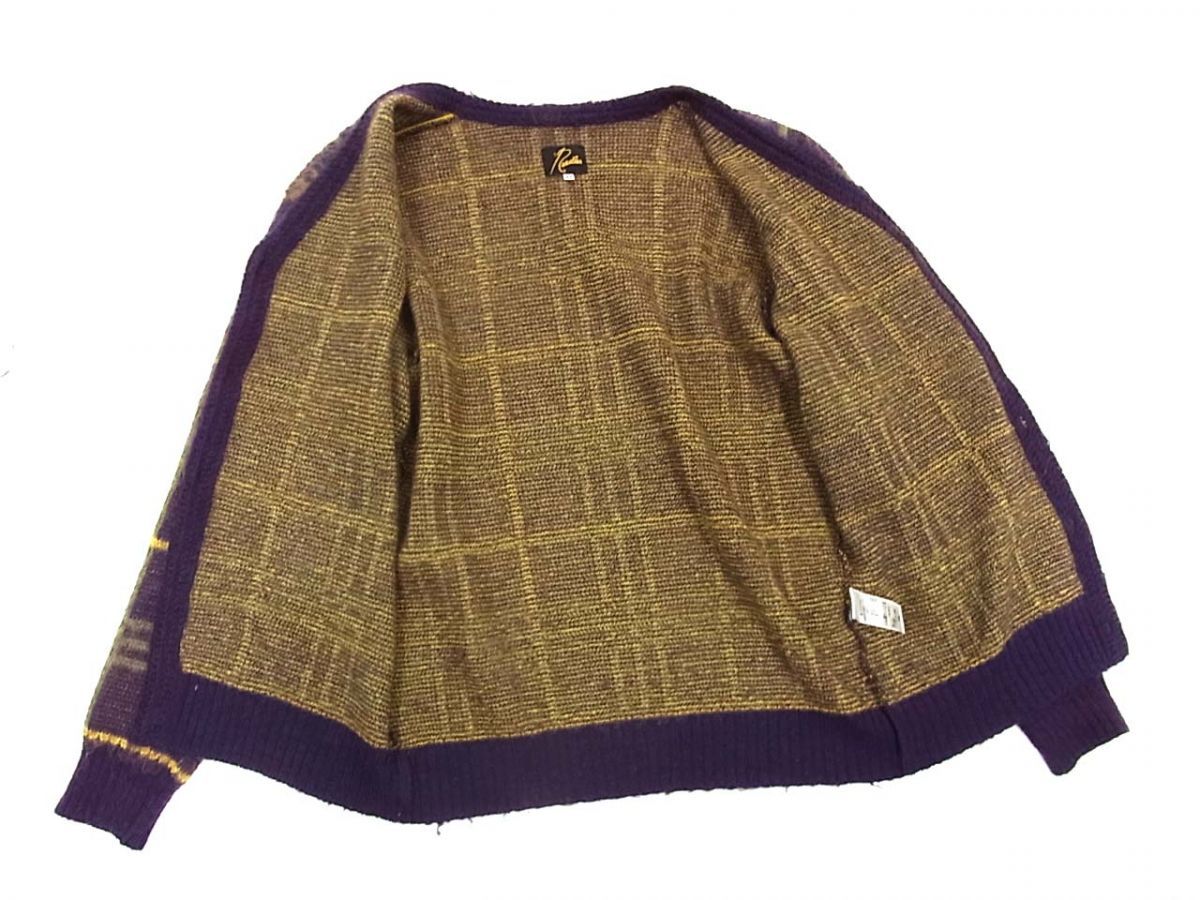 定価29,700円 20AW◇Needles ニードルズ モヘヤカーディガン チェック