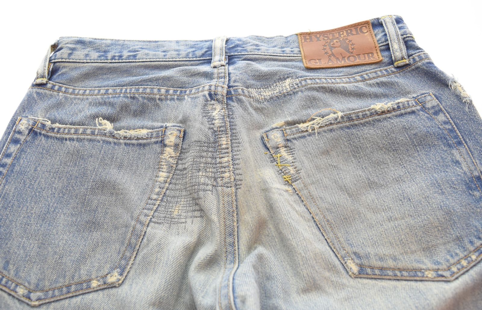 HYSTERIC ダメージ加工 ジーンズ HYSTERIC GLAMOUR ヒステリックグラマー ダメージ加工 スタッズ