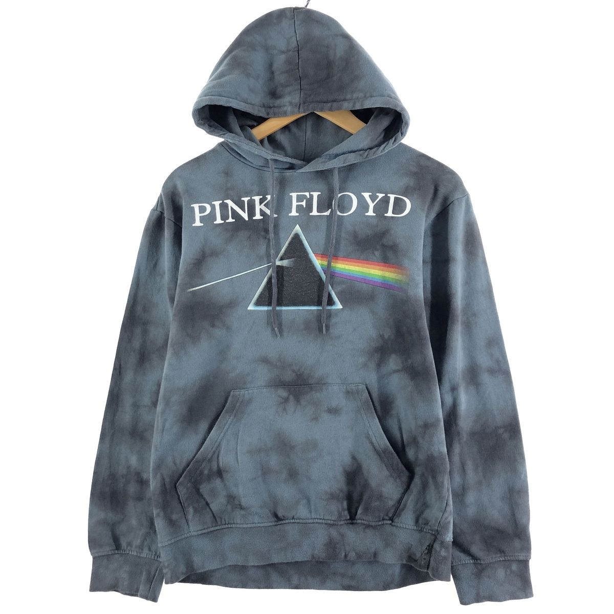 古着 PINK FLOYD ピンクフロイド タイダイ柄 両面プリント スウェットプルオーバーパーカー メンズS/eaa361457