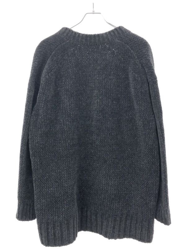 ATON エイトン WOOL MOLE ウールVネックニットセーター グレー