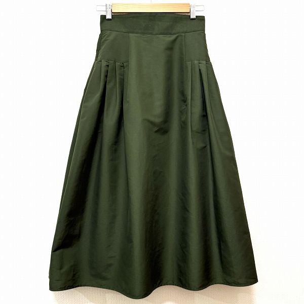 anc シートーキョー SHE Tokyo スカート 36 カーキ系 光沢 バック