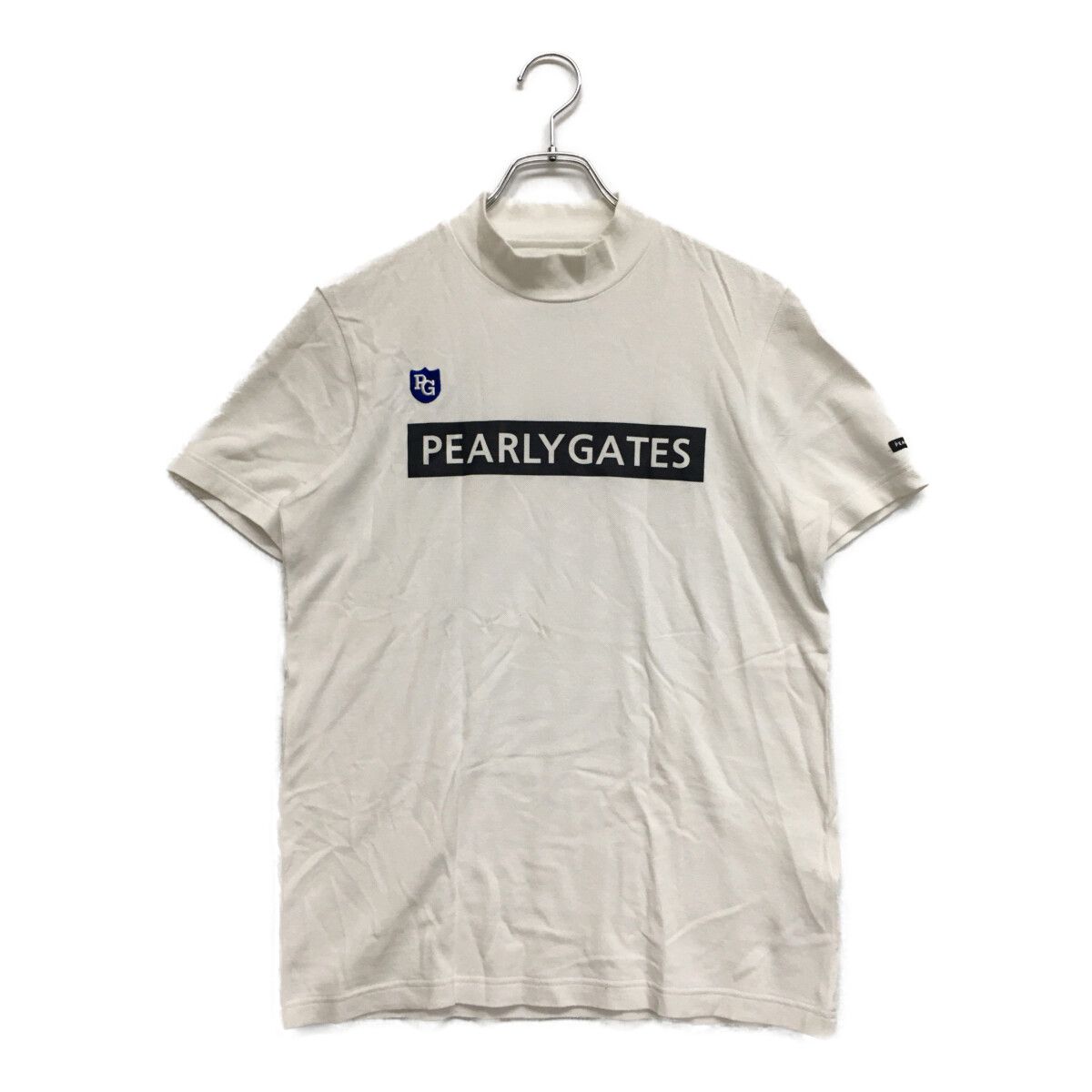 新品 パーリーゲイツ 半袖シャツ バックロゴ ホワイト Mサイズ（4） 中古 メンズ パーリーゲイツ PEARLY GATES 半袖シャツ 4(M) 白