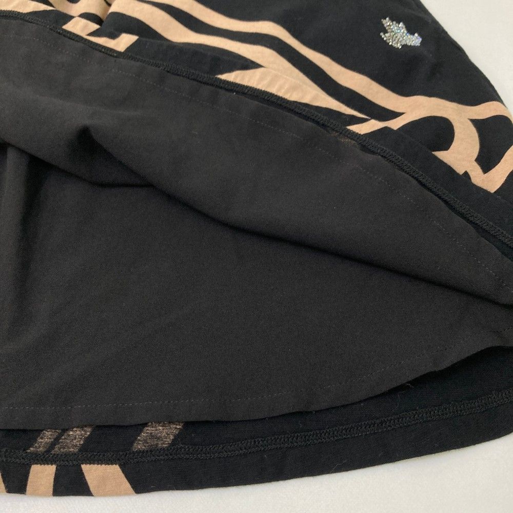 Black&White 半袖ジップパーカー　ゴルフウェア　ストライプ柄　日本製 Black＆White 【超美品】ブラックアンドホワイト 半袖ナイロンジップ