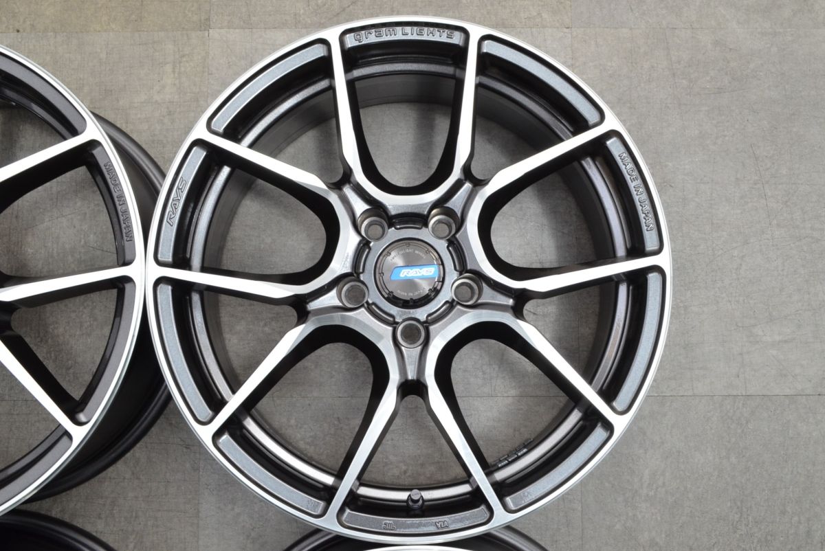 美品】 RAYS グラムライツ アズール 57ANA 18in 7J +45 PCD114.3 4本 