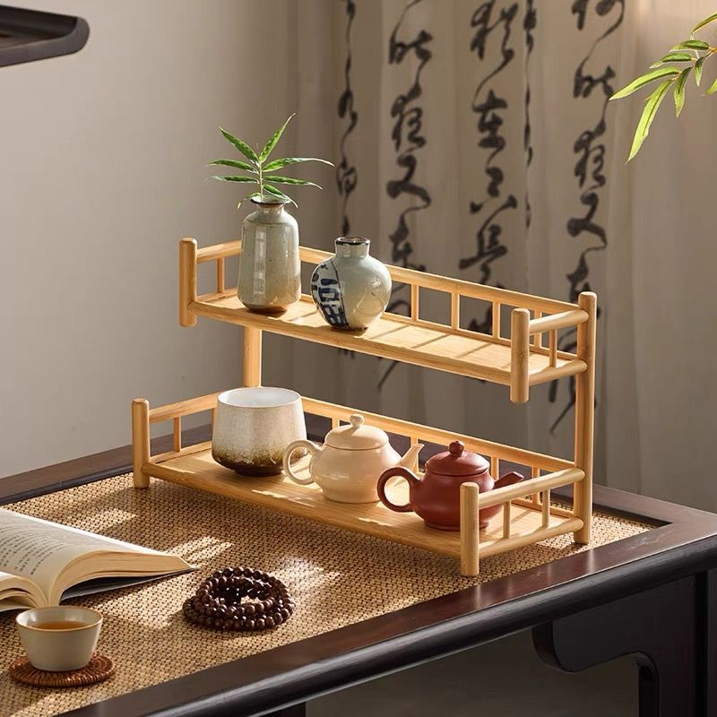 ティーカップスタンド 着飾っ 木製カンフーティーカップ水切り