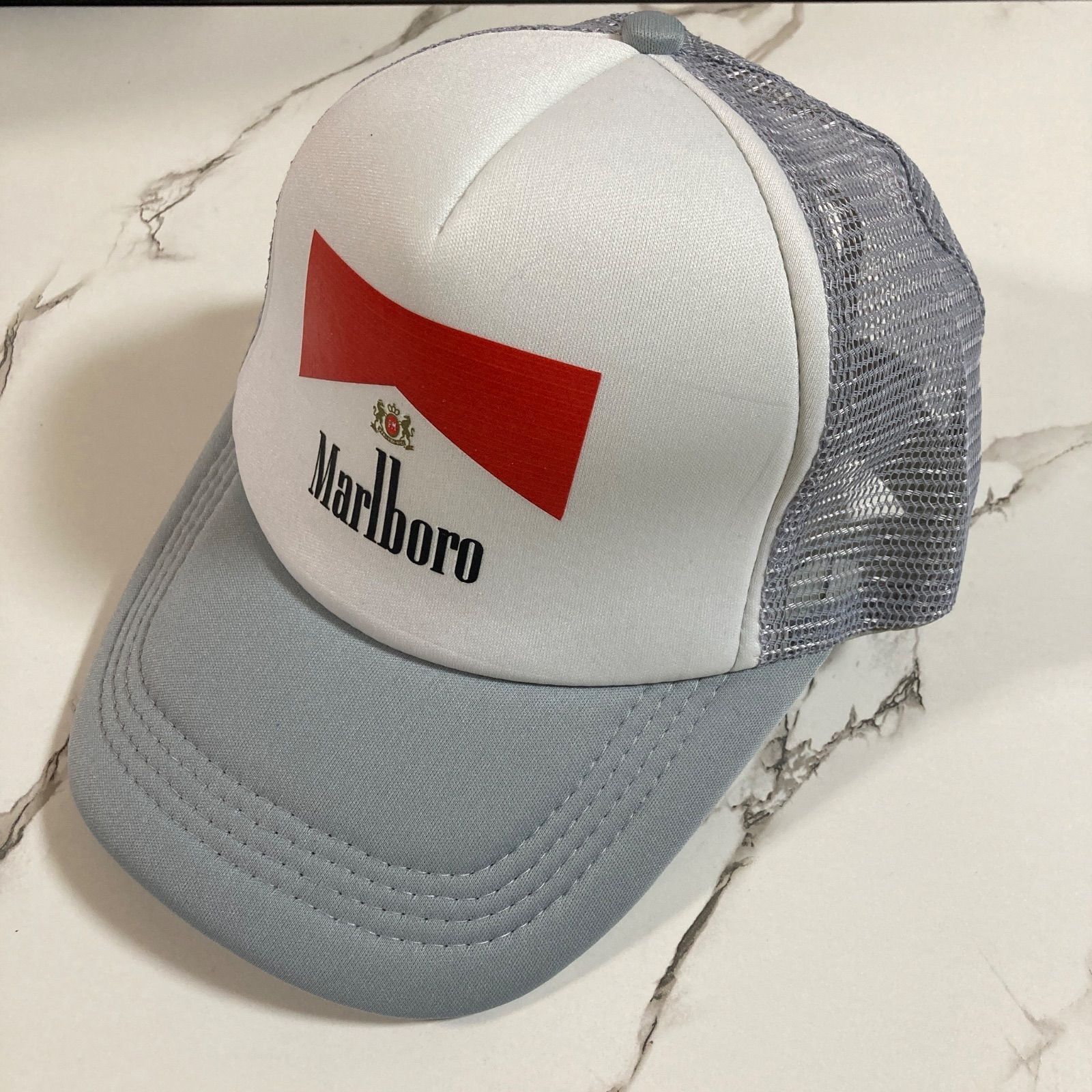 マルボロ Marlboro メッシュ キャップ 帽子 黒 赤 青 グレー