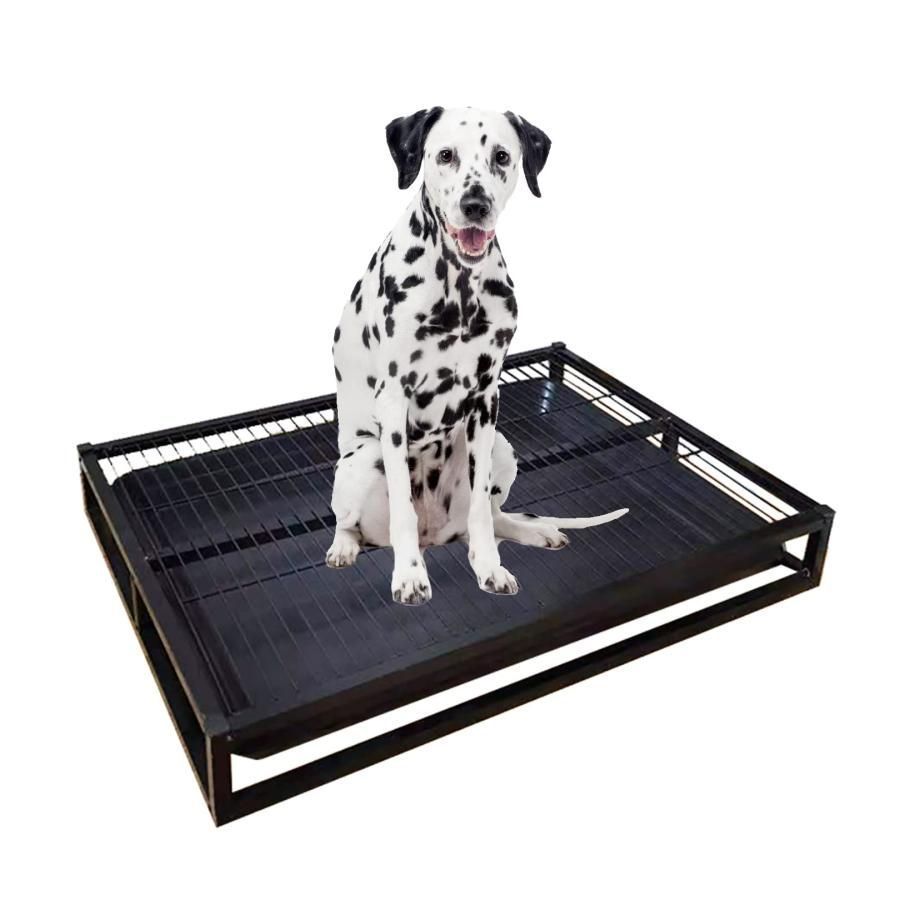 トイレトレー ワイド ステンレス製犬用トイレトイレトレイ 犬トイレ 犬 といれトレー トイレトレー ペット用室内トイレ 中型および大型の犬用トイレを備え
