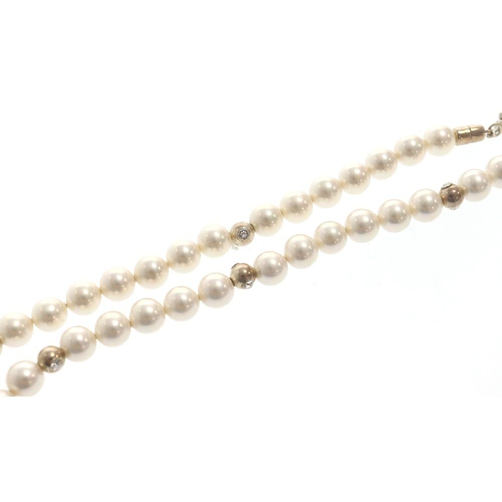 国内発送/送料関税込【AMBUSH】PEARL LETTERBLOCK NECKLACE AMBUSH Pearl Letterblock Necklace Silver – ESSXNYC