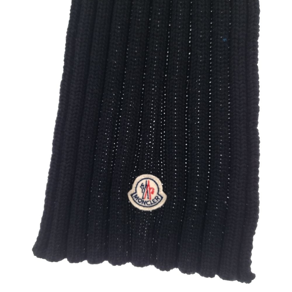 MONCLER (モンクレール) SCIARPA ロゴワッペン付きウールマフラー