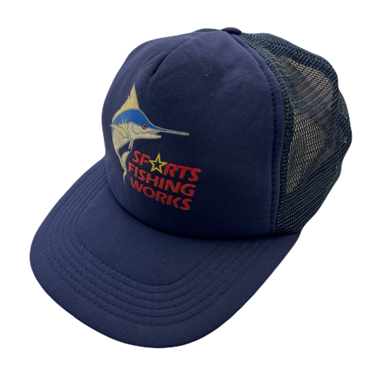 SPORTS FISHING WORKS 台湾製 80s ビンテージ USA古着 ネイビー SPORTS FISHING WORKS 台湾製 80s ビンテージ USA古着 ネイビー