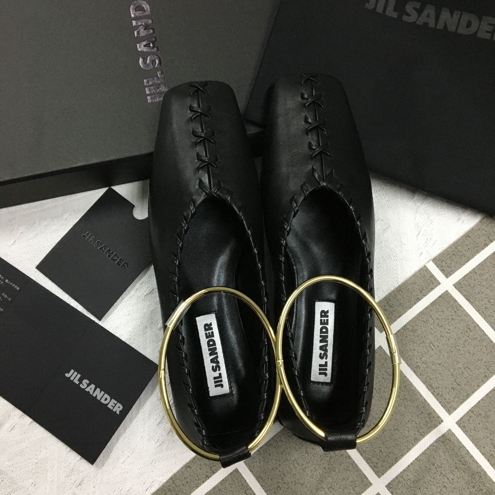 JIL SANDER ジルサンダー 大人気のリングアンクレット付バレエシューズ 新品 - メルカリ