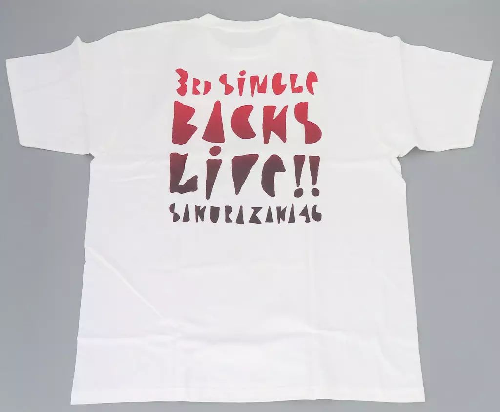 【最終値下げ】3rd single BACKS LIVE 直筆サインTシャツ 中古】Tシャツ 櫻坂46 ロゴTシャツ ホワイト XXLサイズ 「櫻坂46『3rd