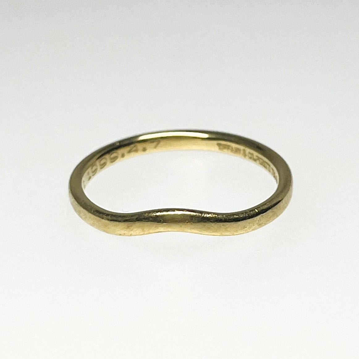 Tiffany&Co. ティファニー カーブド バンド リング 750YG 15号