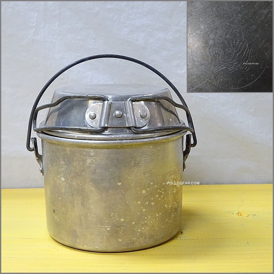 小サイズ 5インチ 80年代 ホットン ブルドッグ VINTAGE ビリーポット イングランド製 クッカー ビリー缶 ブッシュクラフト