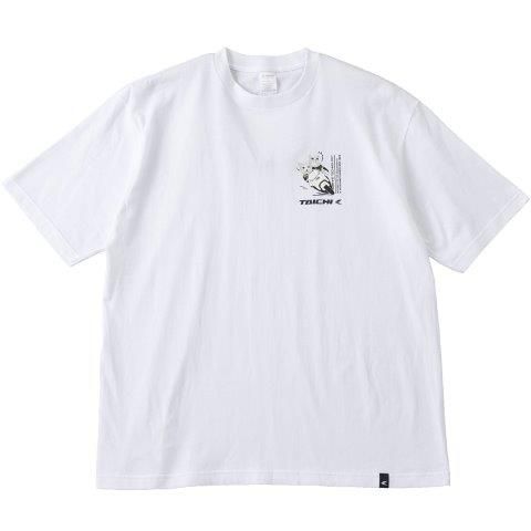 RIDING RACER CAT OVER SIZE T-SHIRT ホワイト Mサイズ RSU127 アールエスタイチ
