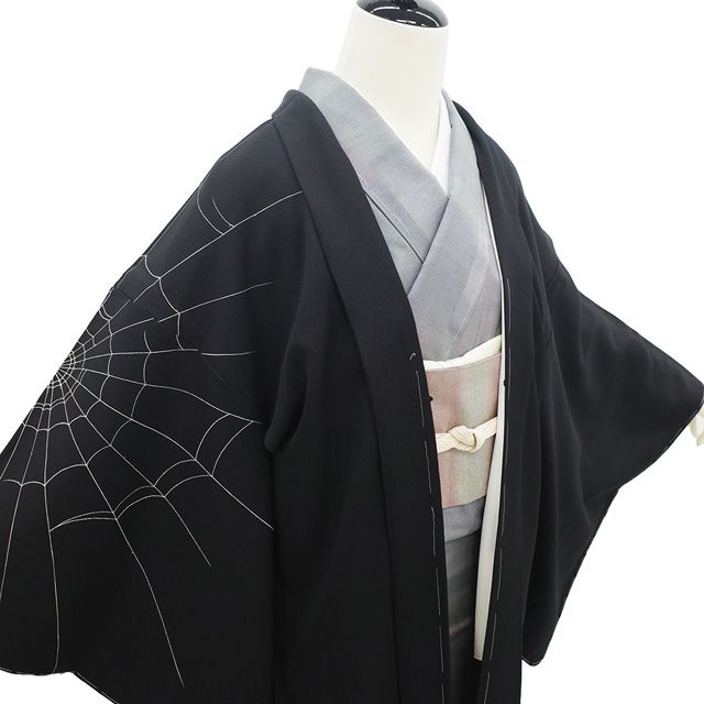 新古品】 長羽織 羽織 未使用 正絹 袷 洛楽人 洛楽人工房 蓄光