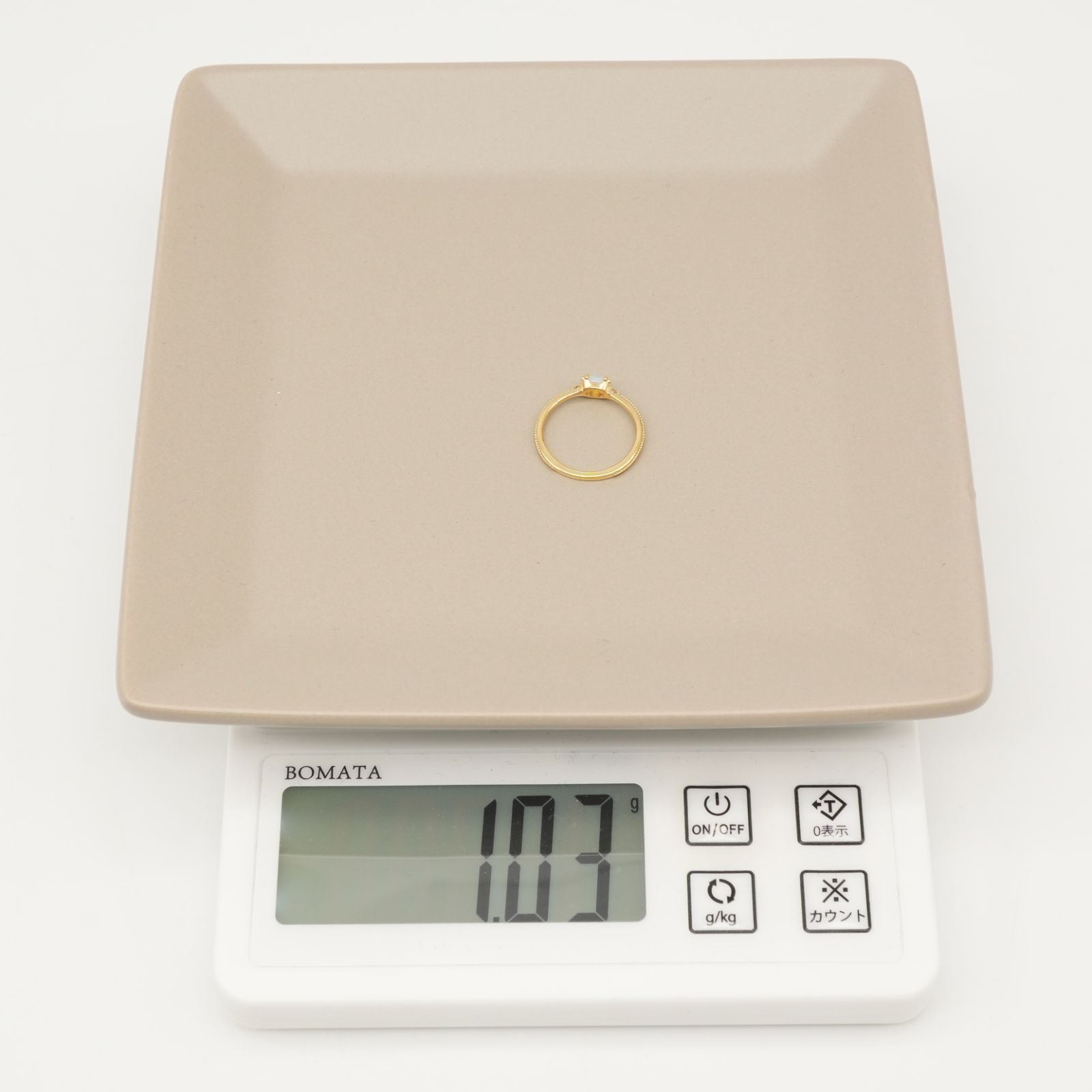 美品 アガット オパール×ダイヤモンド K18 リング /24-3495S - メルカリ 