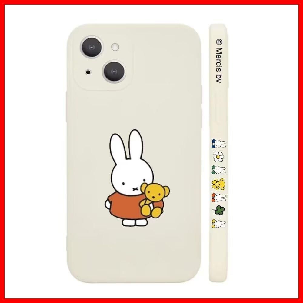 【数量限定】ミッフィー iPhone13 用 ケース シリコン 保護カバー キャラクター スマホケース ［軽薄型 ワイヤレス充電対応 レンズ保護 ストラップホール付き］ 6.1インチ ケース アイフォン13 