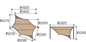 ユニフレーム REVOタープII　Ｌサイズ　TAN 681886 UNIFLAME　ヘキサタープ　レボタープ2　タンカラー