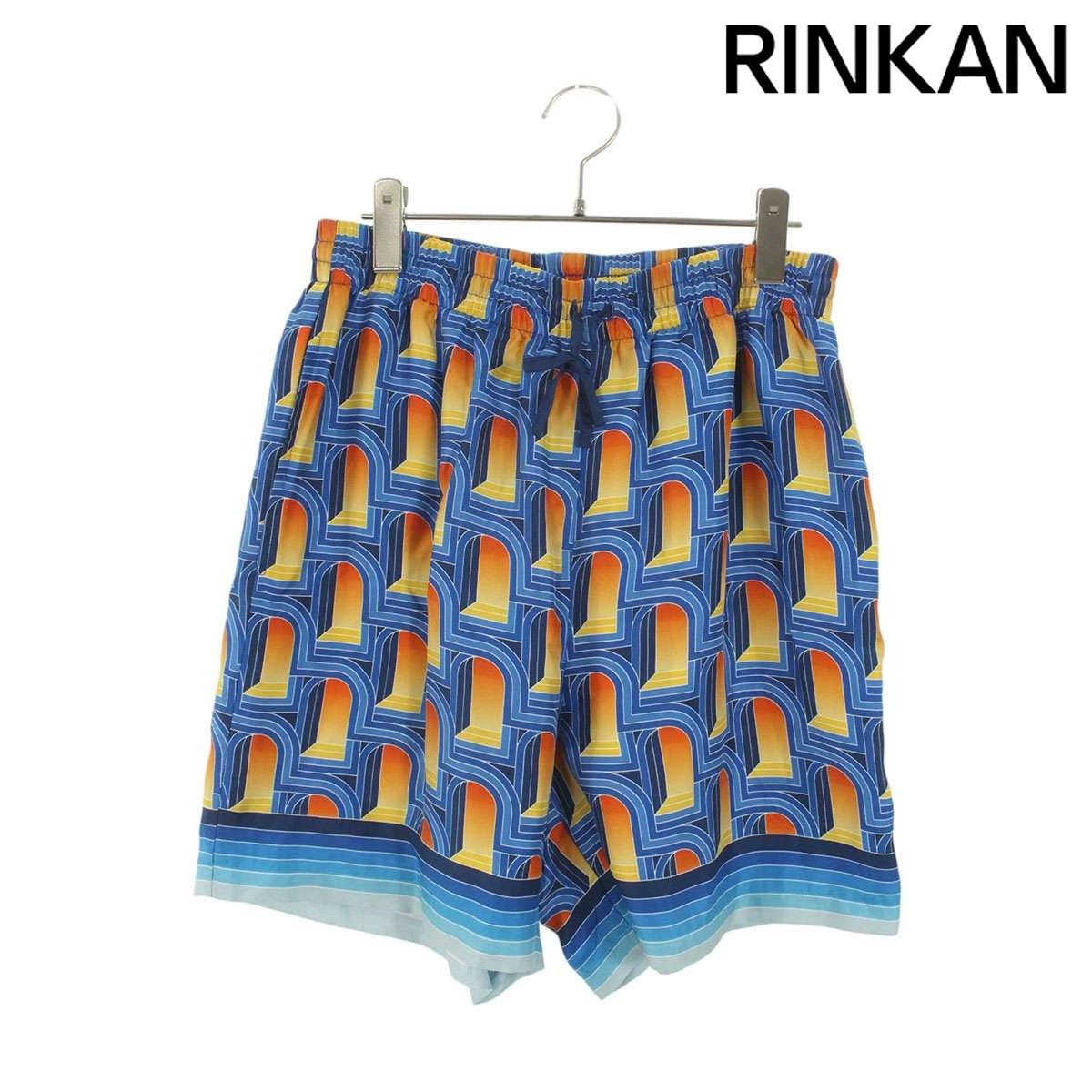 カサブランカ MS23-TR-012 シルク総柄ハーフパンツ メンズ M