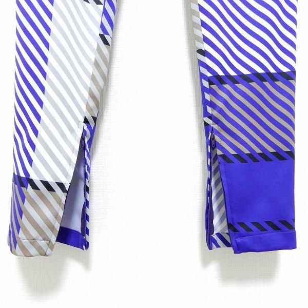 #apc イッセイミヤケ ISSEYMIYAKE パンツ 2 青 グレー ベージュ チェック レディース [865497]