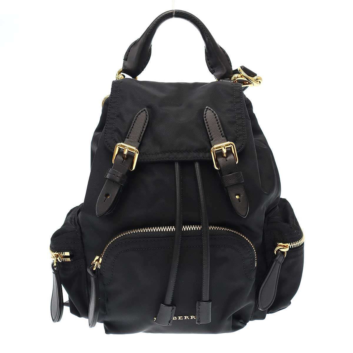 BURBERRY バーバリー レザーコンビナイロンミニバックパック リュック 