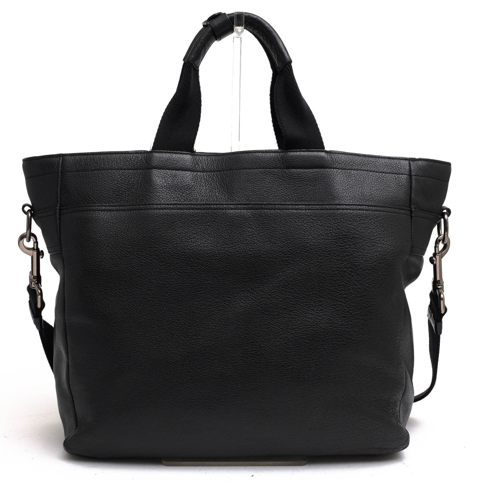COACH 黒 レザー トートバッグ COACH コーチ 黒 レザートートバッグ - メルカリ