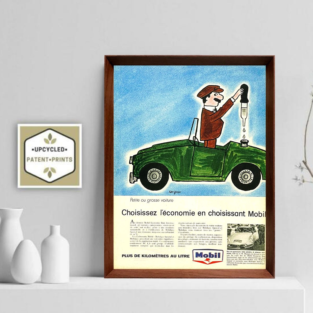 SAVIGNAC サビニャック　Mobil 1 イラスト広告 1950年代 4枚 Mobil イラスト サビニャック savignac ポスターのフリマアイテム一覧