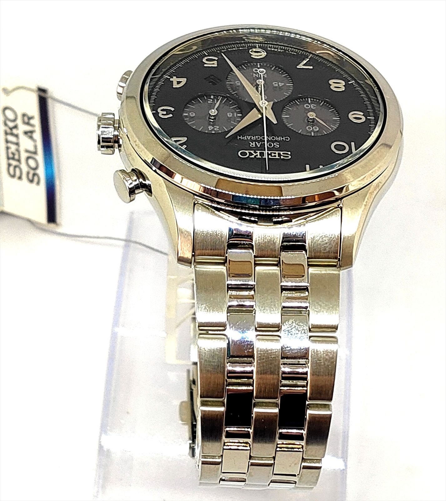 美品 セイコー SEIKO 100M ソーラー クロノ デイト 腕時計 H362