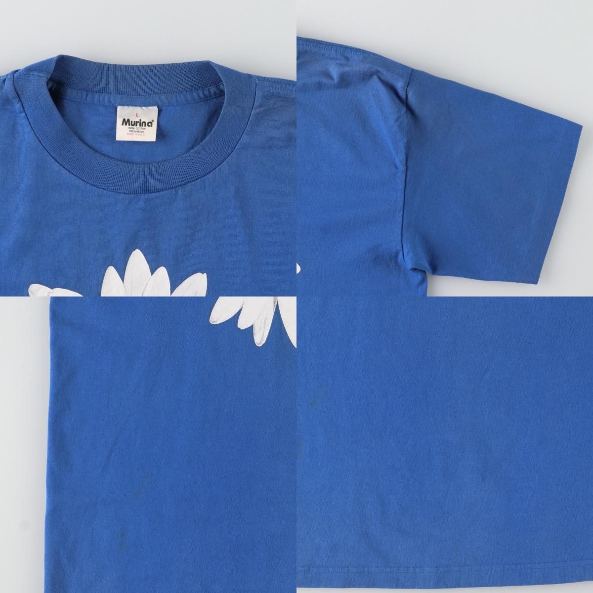古着 90年代 Murina STUDIO Q 花柄 アートTシャツ USA製 メンズL