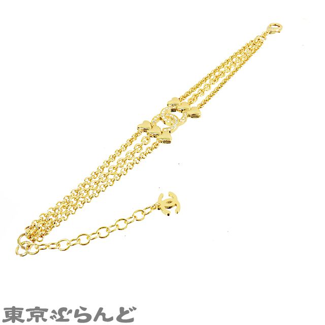 シャネル CHANEL ココマーク ハート ブレスレット B23P ゴールド
