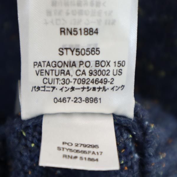 パタゴニア 50565 ネップ地 ハーフボタン ニット パーカー M ネイビー系 patagonia ラグラン レディース  【220916】