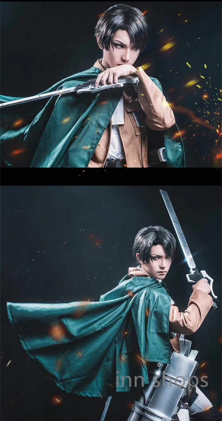 進撃の巨人 コスプレ リヴァイ・アッカーマン 衣装 フルセット 新品 リヴァイ?アッカーマン コスプレ 衣装セット 進撃の巨人 調査兵団