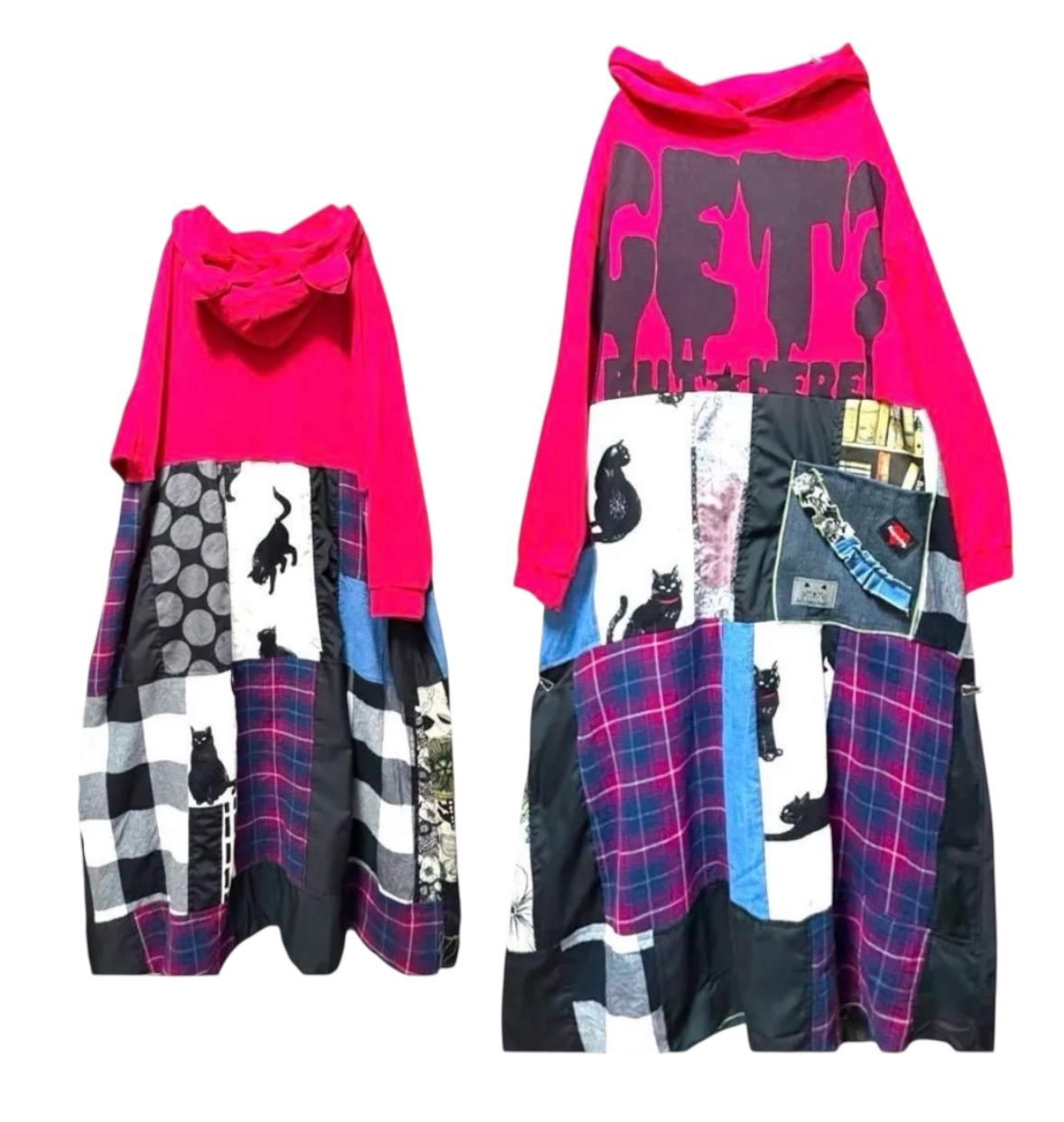 デニムリメイクサロペット 古着リメイクワンピース