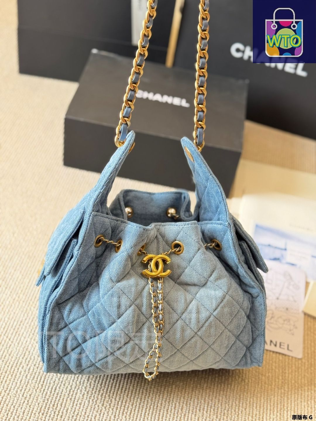 25C【CHANEL】 プリントデニム ホーボー 25C CHANEL CC デニムなラージホーボーバッグ (CHANEL
