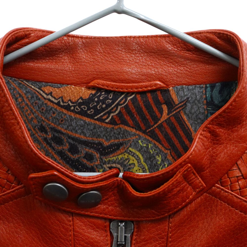 ETRO エトロ ライダーズジャケット オレンジ ETRO エトロ ライダーズジャケット オレンジ