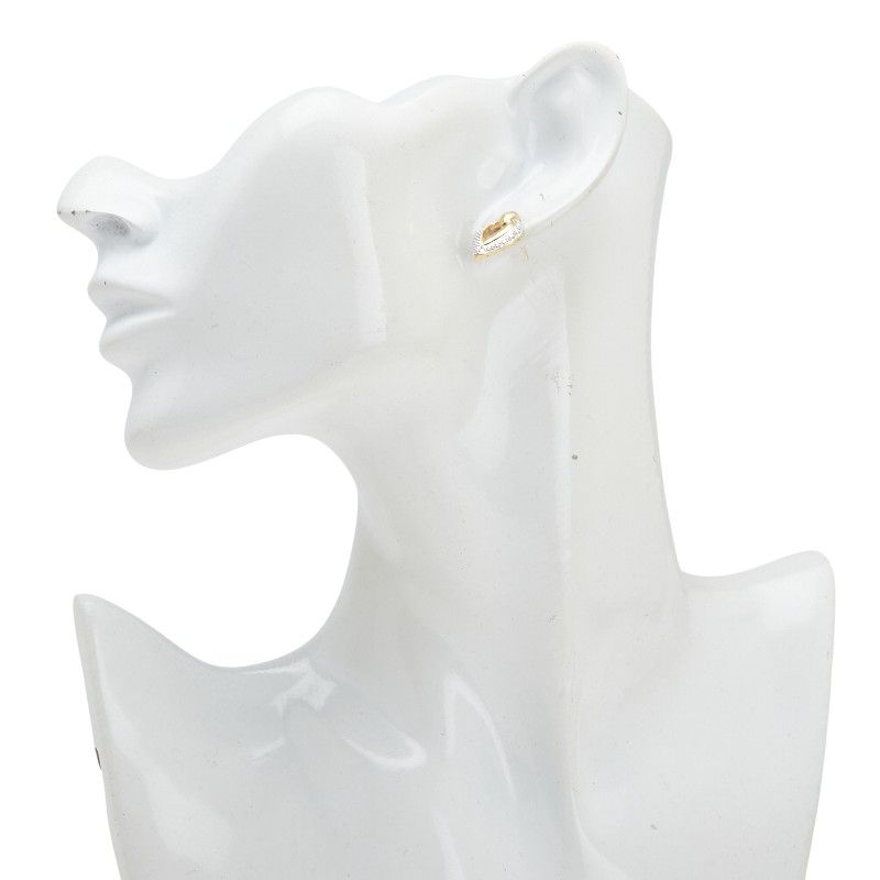 バカラ オルテンシア 花の形状 クリアピアス 18金 バカラのK18