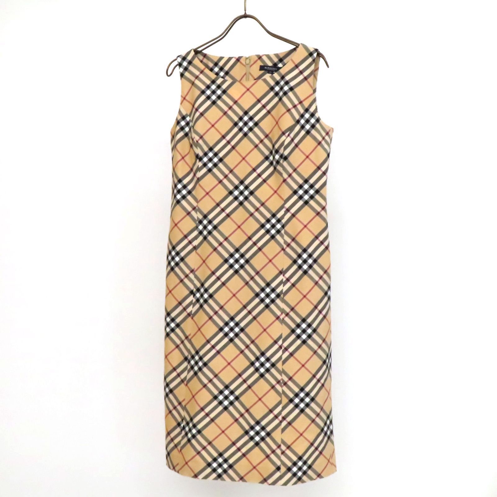 美品 Burberry ベージュ チェック柄 ワンピース 38 BURBERRY LONDON