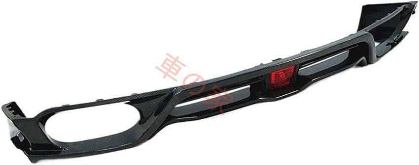 日産 GTR R35 2008-2016 対応 リアリップバンパーカバー バリワイドスタイル カーボンファイバー カー ディフューザー フォグランプ付き