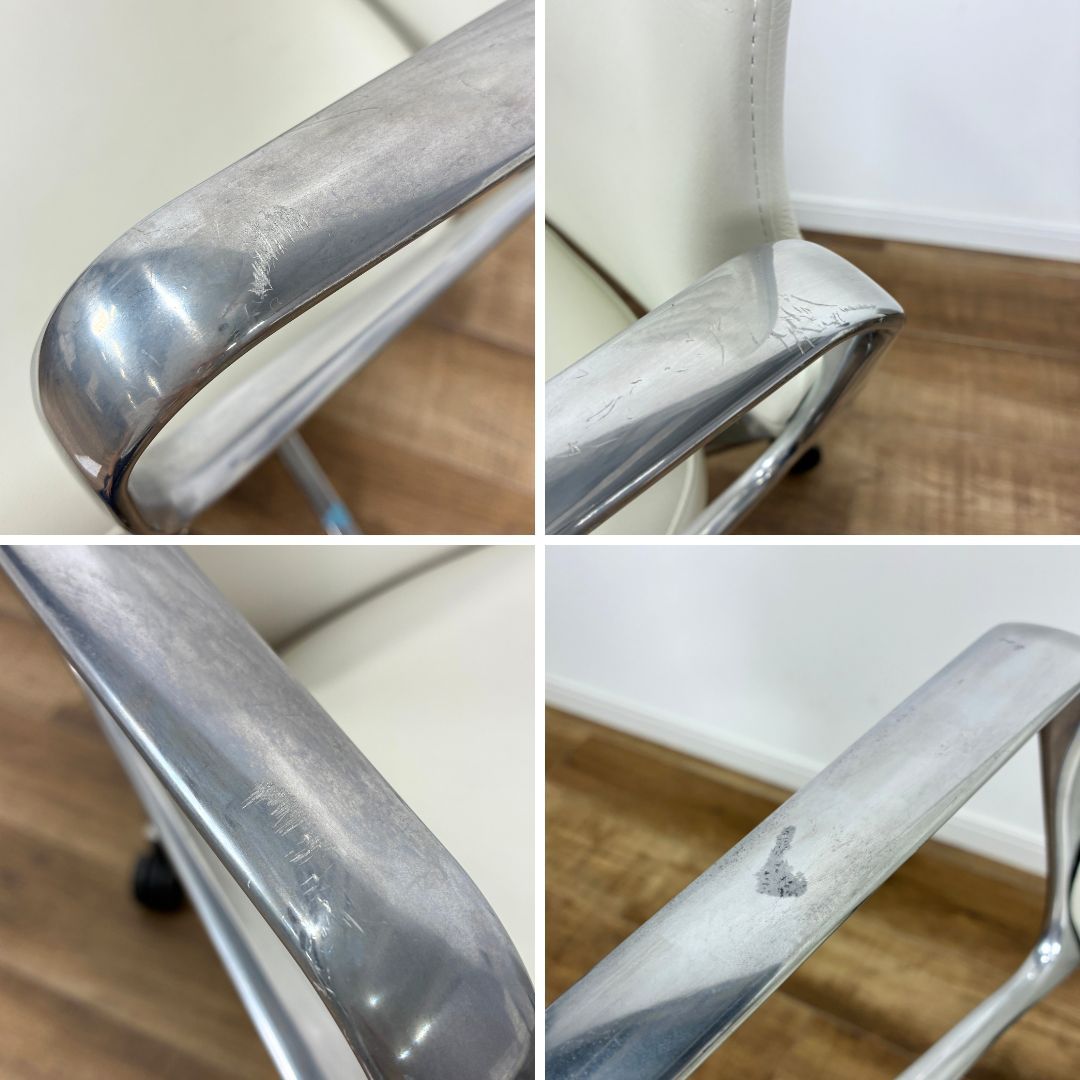 【期間限特別価格】 Vitra AC4 Work Chair ヴィトラ AC4 ワークチェア オフィスチェア ホワイト 合皮 リング肘タイプ 100％品質保証！