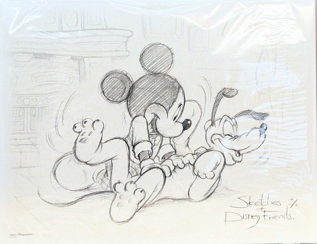 【ディズニー】【Sketches of Disney Friendsアートパネル 東京ディズニーリゾート Sketches of Disney Friends Sketches