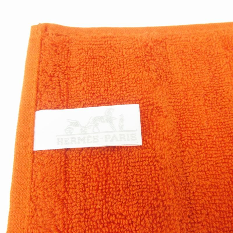 HERMES オレンジ タオルハンカチ Hロゴ エルメス Hロゴ タオル ハンカチ オレンジ - メルカリ