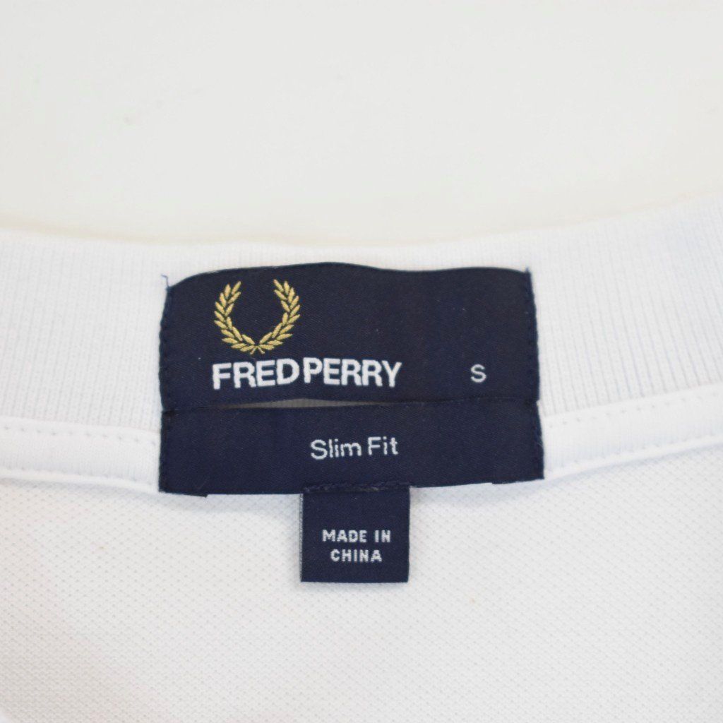 フレッドペリー　FRED PERRY　M3600　ポロシャツ　刺繍ロゴ　S　黒白 フレッドペリー(Fred Perry) m3600 メンズポロシャツ | 通販