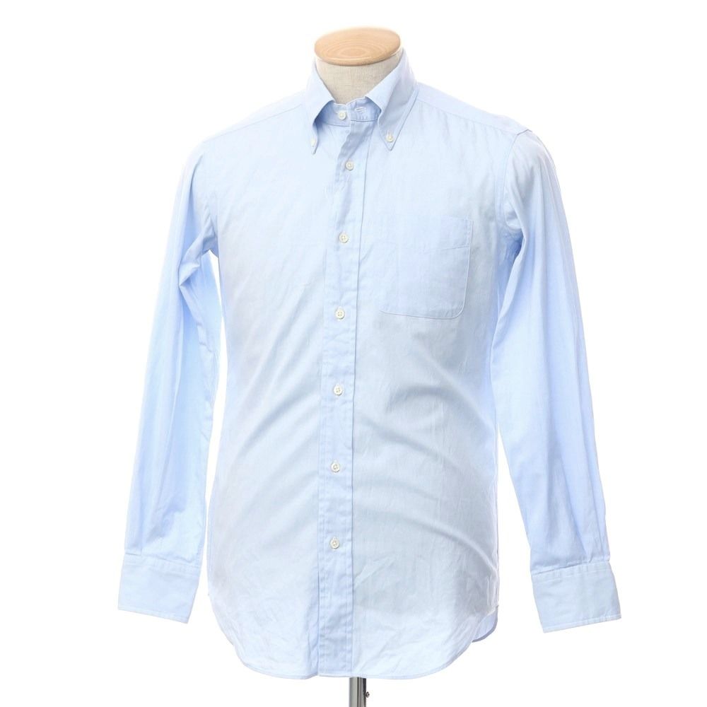 【中古】メイカーズシャツ カマクラ Makers Shirt 鎌倉 ブロードコットン ボタンダウン ドレスシャツ ライトブルー【サイズ37】【メンズ】