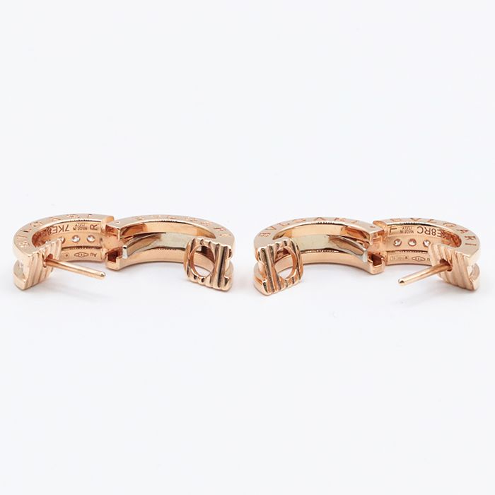 BVLGARI フープ型ピアス Au750 ローズゴールド BVLGARI フープ型ピアス Au750 ローズゴールド - メルカリ
